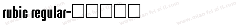 rubic regular字体转换